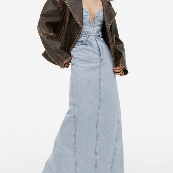 Denim bandeau dress xxs - Picture 3 of 7